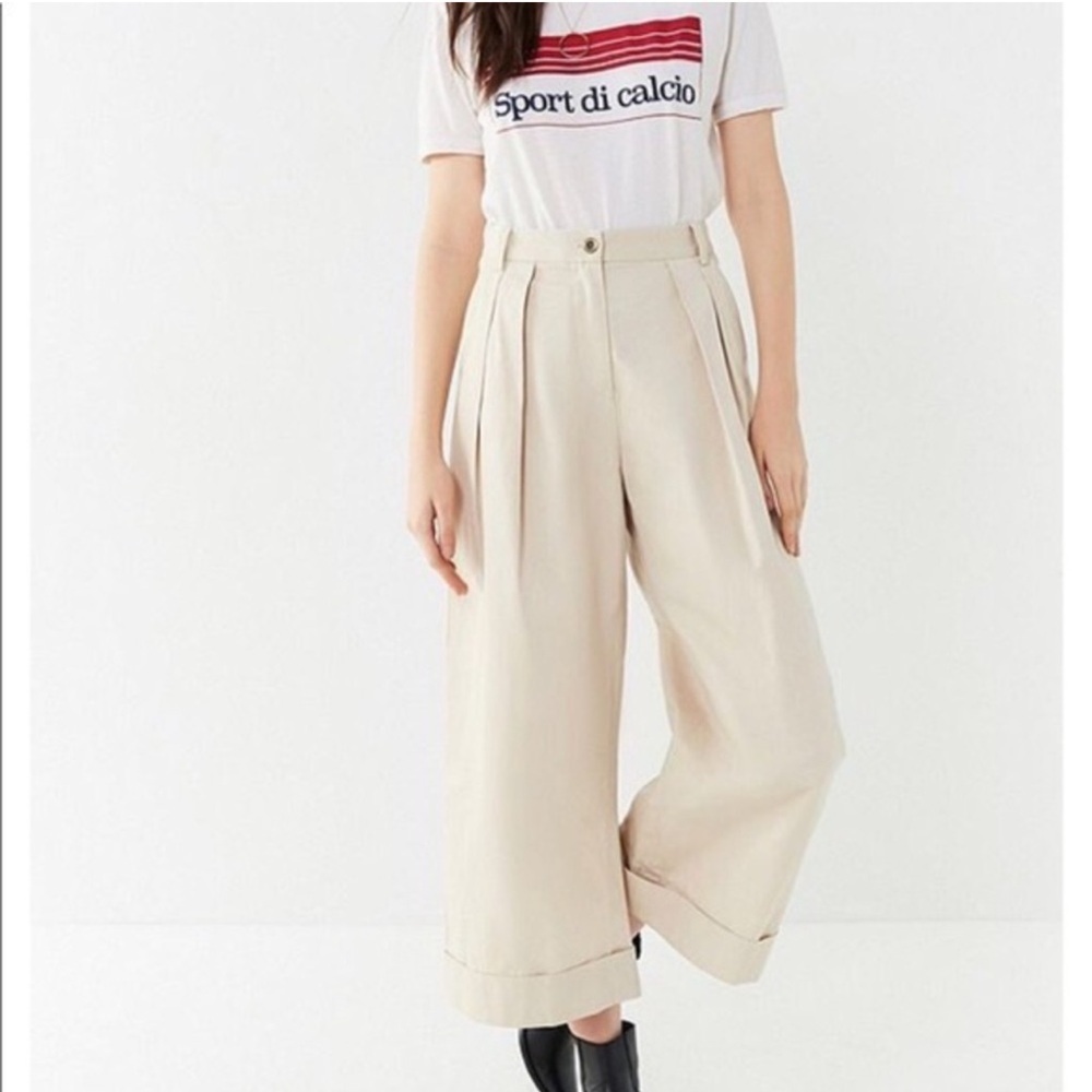 UO Davie Wide Leg Chino Pant High‎ Rise Khakis size 10